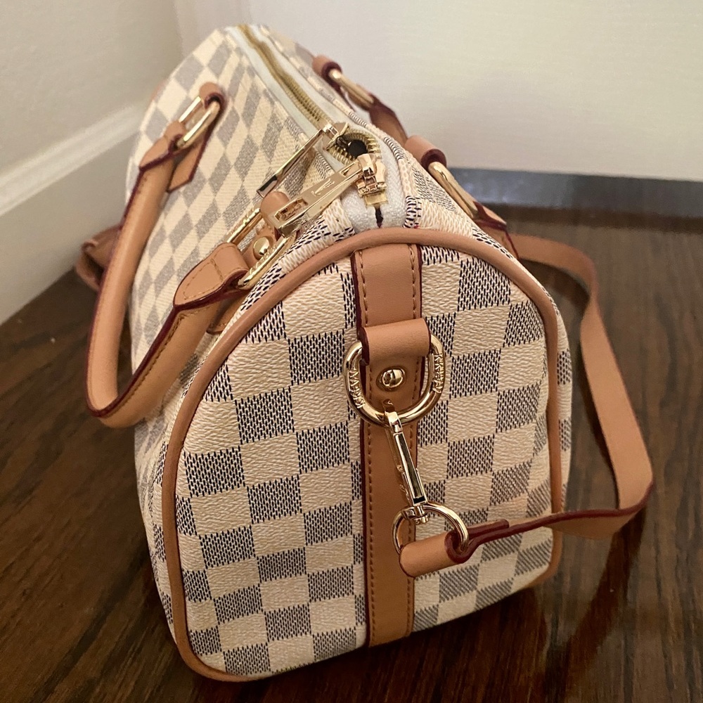 Checkered Satchel -Goodnight Macaroon